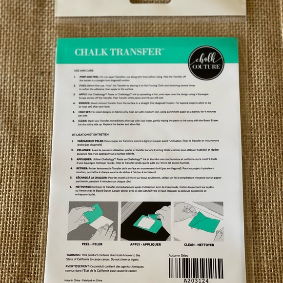 Autumn Skies & Pumpkin Pies Chalk Couture Transfer Size A - Picture 2 of 3